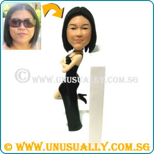 Custom 3D Sexy Female In Black Figurine (Big Version)